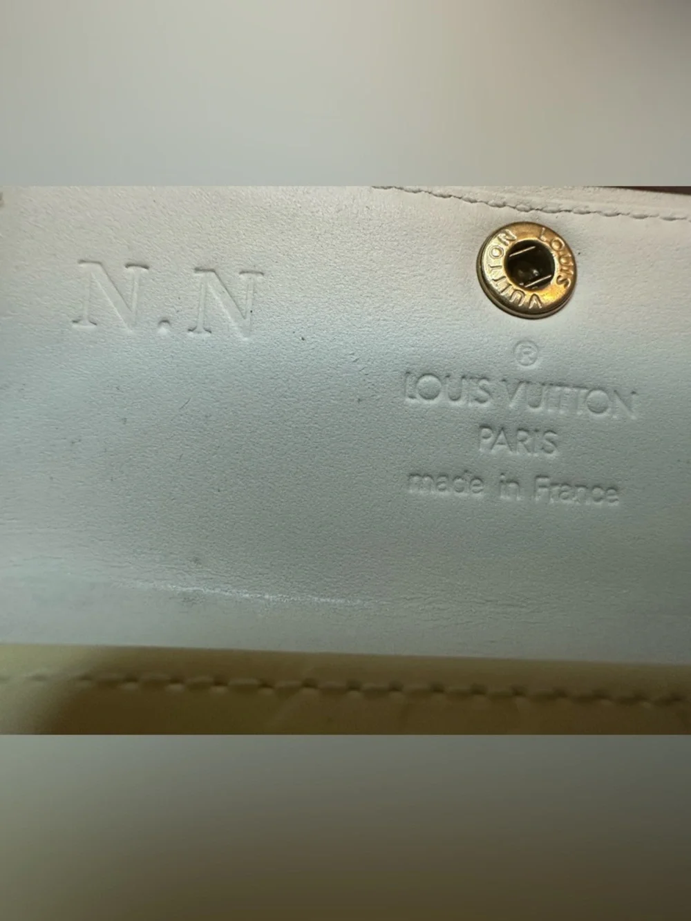 Louis Vuitton Vernis Beige Card Wallet